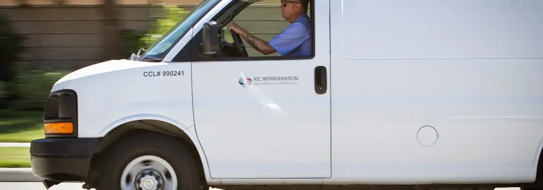 KIC Refrigeration service vehicle serving Rochester area